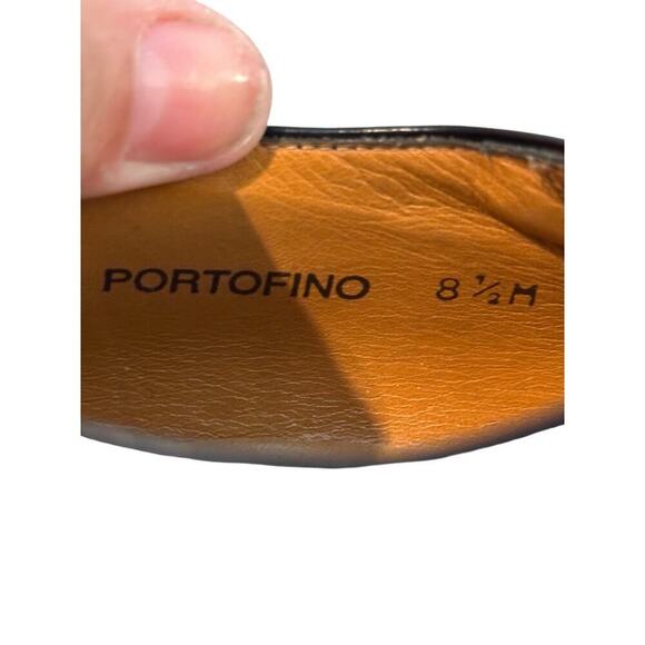 MEZLAN Men's Soft Black Leather Buckle Up Portofino Cap Toe Dress Shoes Size 8.5 - Picture 6 of 10